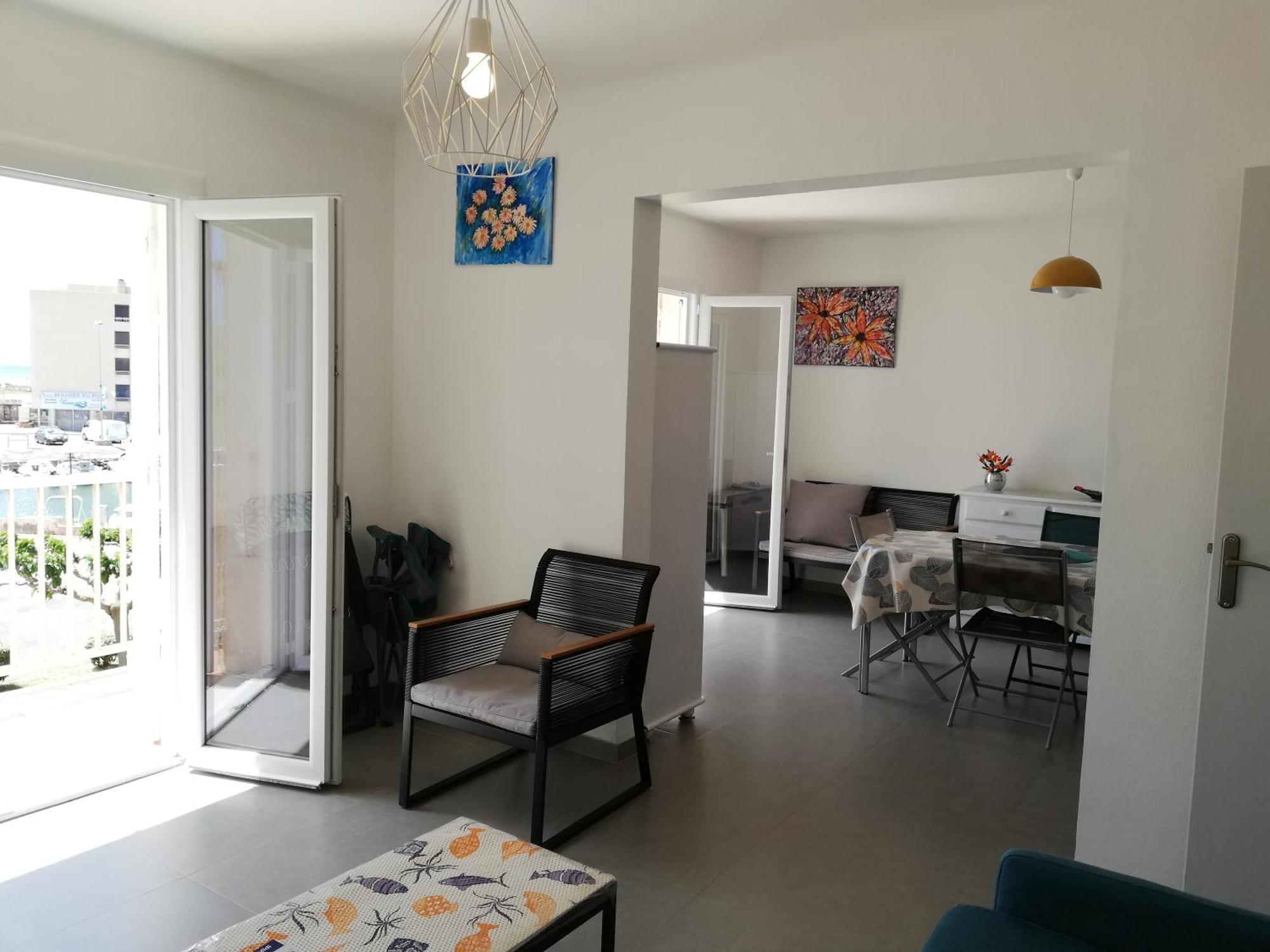 Superbe Appartement Avec Vue Sur Mer Et Port, Parking Prive Saint-Pierre-la-Mer  Bagian luar foto